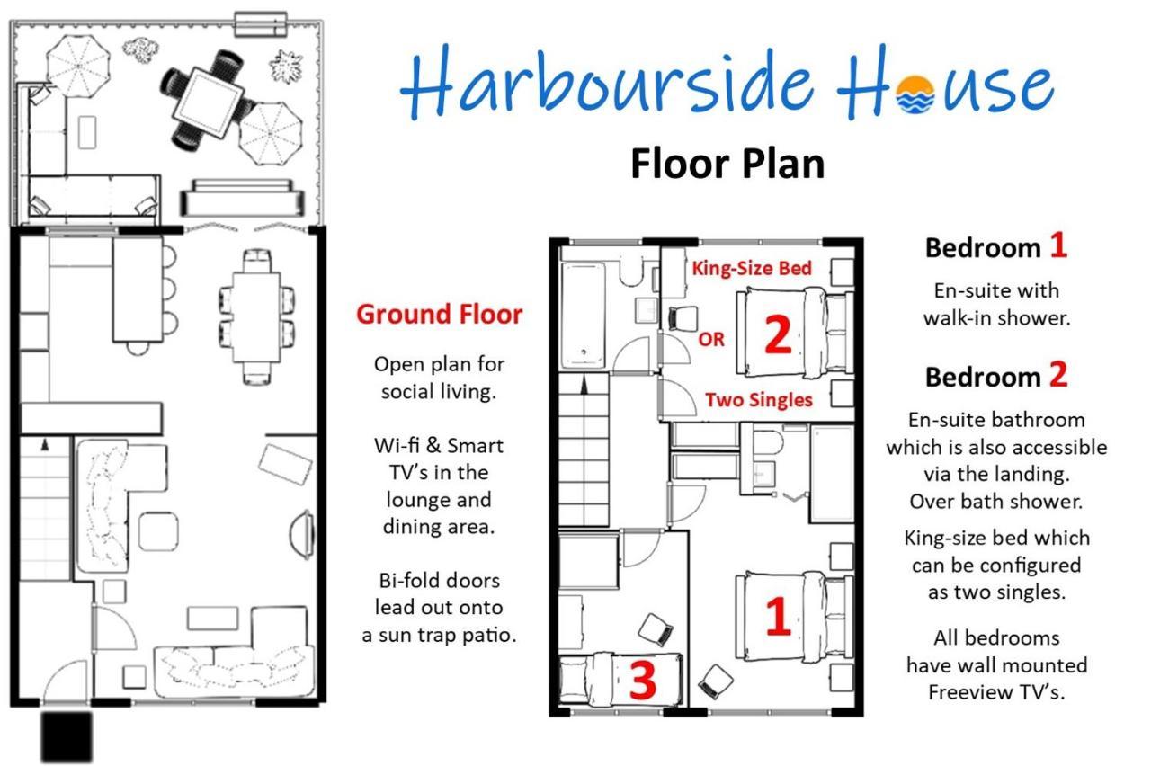 Harbourside House - Great Location - Parking - 2 En-Suites - Sleeps 5 Plus 1 Poole Kültér fotó